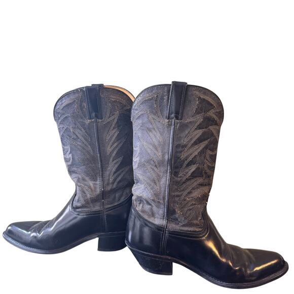 Durango DB400 Men's US 10.5 Black Leather Embroidered Western Cowboy Boots - Picture 6 of 10